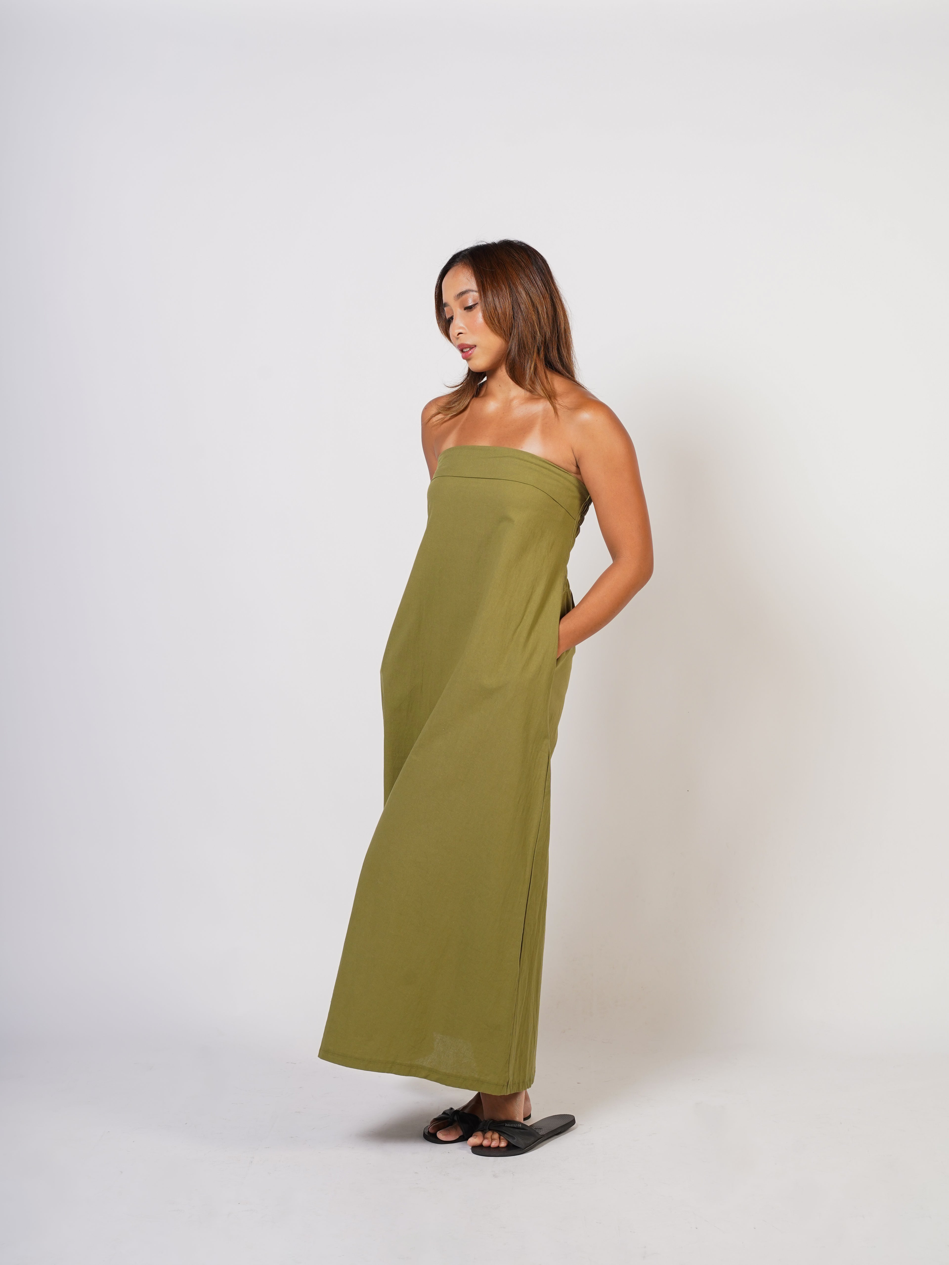 Marie Tube Dress  - Cotton Linen